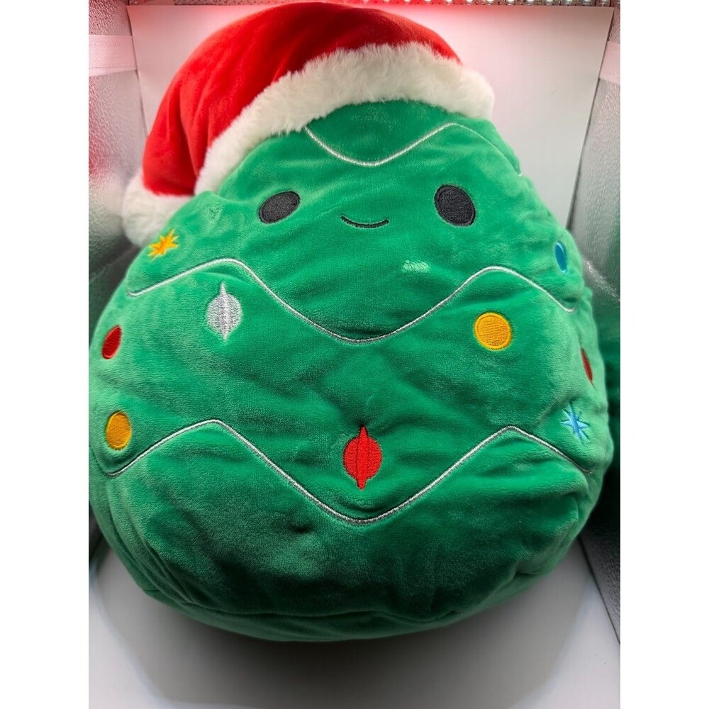 Squishmallows Carol the Christmas Tree 12 Inch Plush Santa Hat Holiday Green
